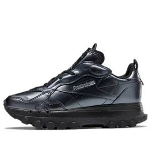 Reebok Sneakers Womens 8.5 Black Cardi B Classic Leather V2 Metallic GW2631